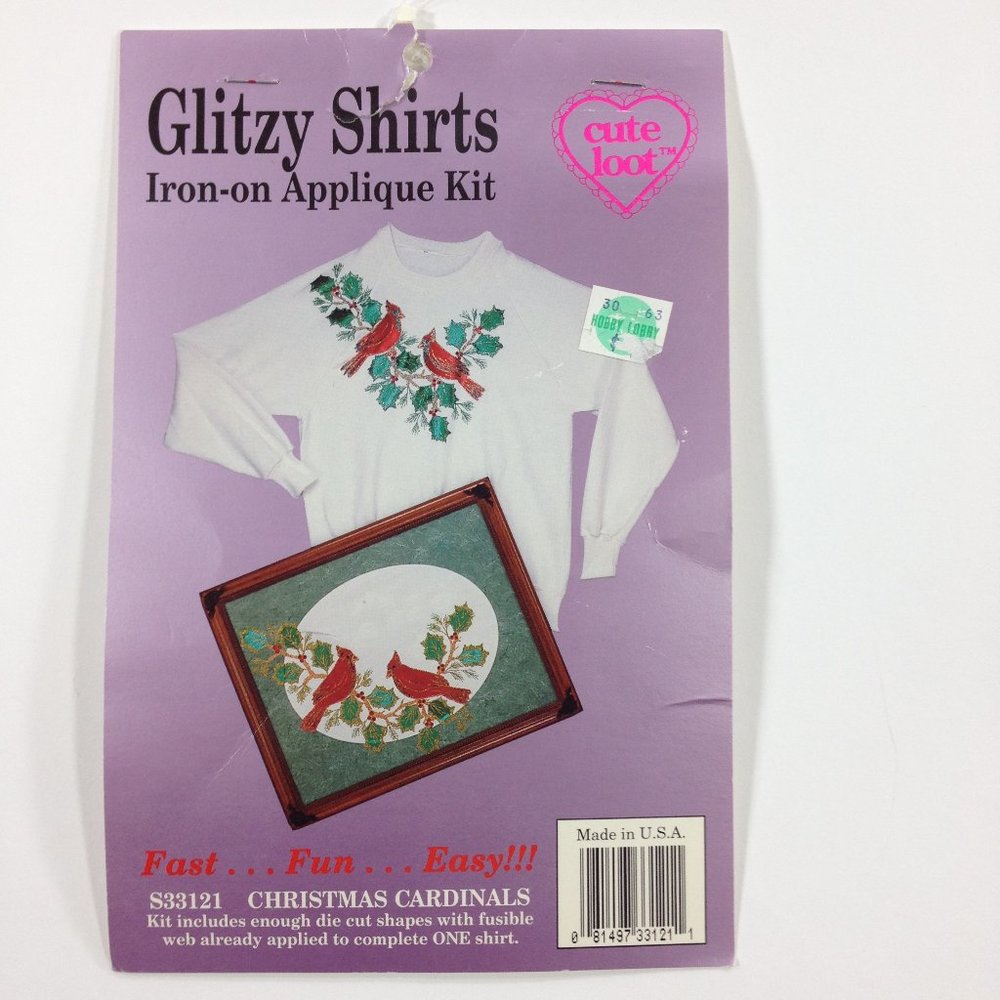 Glitzy Shirts Iron On Applique Kit Christmas